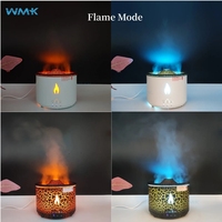 Diffuseur d'arômes volcanique intelligent portable 300 ml avec télécommande, humidificateur ultrasonique électrique à effet flamme
