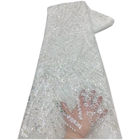 Tissu en dentelle perlée de haute qualité NI.AI, dentelle filet de luxe à sequins, dentelle nigériane en maille pour femmes, idéal pour les fêtes et les mariages
