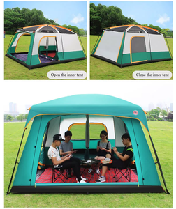 Tentes familiales grandes et imperméables pour 6 à 8 personnes, tente de camping multi-pièces, tente de camping en plein air - Product Image 3