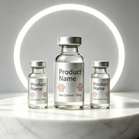 Étiquettes imperméables mates argentées pour soins de la peau - Autocollants personnalisés pour sérum à l'acide hyaluronique et ampoules d'emballage médical et esthétique
