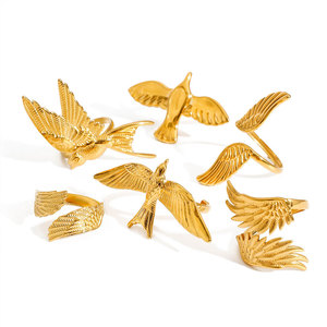 Bague personnalisée en gros, en acier inoxydable 316L, anti-ternissement, avec symbole infini et diamant, pour femme - Product Image 5