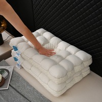 Vente en gros de noyaux d'oreiller imperméables personnalisés pour hôtels cinq étoiles, 200TC, coton et polyester, soutien du cou, soulagement de la pression, literie pour le sommeil