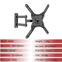 CP502 pour 32-80 ''Pouces Maison Mobile Rotatif TV Support Bras Suspendu TV Moniteur Dispiay Support Mural VESA 600*400MM Charge Max 30kg