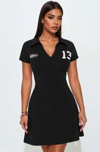 Comodo7 Robe longue tendance à col en V pour femme, 95% coton, 5% élasthanne, écologique, couleur unie, logo brodé personnalisé - Product Image 5