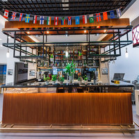 Comptoir de bar en acier inoxydable, design moderne, pour restaurant commercial, à vendre