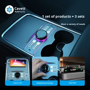 Base de Expansión Inteligente con Pantalla LCD y Teclas de Acceso Rápido, Carga para Teléfono Móvil, Luz Ambiental + Medidor Multifunción - Product Image 4