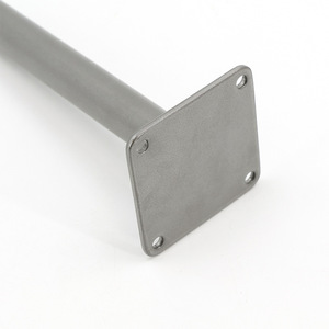 Support flottant dissimulé, tube en acier robuste avec revêtement en poudre, support de <span class=keywords><strong>pied</strong></span> de meuble, matériel d'assemblage, gris, anti-corrosion - Product Image 5