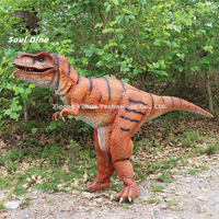 Costume de dinosaure de simulation de parc d'aventure Costume de dinosaure léger Costume de marche grandeur nature