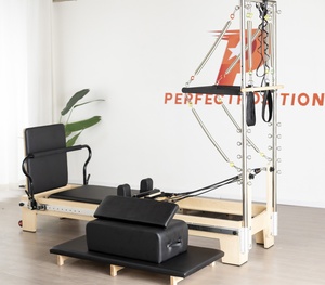 Vertical de madera de arce Pilates cama reformador medio trapecio madera Pilates reformador torre - Product Image 5