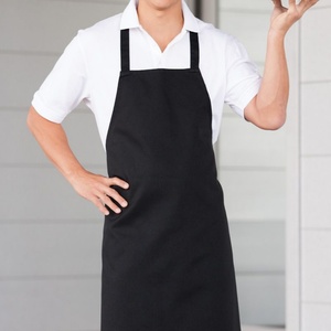 ผ้ากันเปื้อนพิมพ์โลโก้ตามสั่ง ไม่มีกระเป๋า ผ้ากันเปื้อนยาวสำหรับครัว เชฟ พนักงานเสิร์ฟ ผู้หญิง ผู้ชาย ผ้าฝ้ายผสมโพลีเอสเตอร์ ใช้ได้ทั่วไป ร้านเสริมสวย ร้านตัดผม สีตามสั่ง - Product Image 3