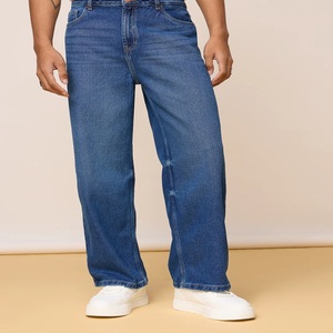 Jeans de Mezclilla Anchos de Estilo Hip Hop, Unisex, con Estampado Metálico, para Hombre y Mujer - Product Image 3