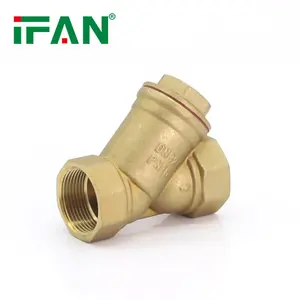 IFAN供应商锻造1/2 4英寸螺纹控制阀管道材料黄铜液压过滤器过滤阀