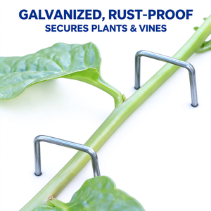 2mm verzinkte U-förmige Gartenklammern für Zeltplanen, Bodenanker für Unkrautvlies und Rasenabdeckungen - Product Image 1