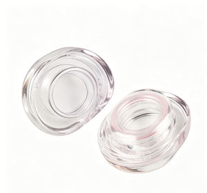 Irregular Oval Clear LDPE Cosmetic Jar with Screw Cap for Essential Oil Eye <b>Cream</b> & <b>Lip</b> Balm - Product Image 2