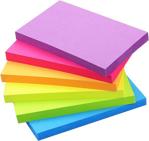 6 Bright-Colored Self-Adhesive <b>Sticky</b> <b>Notes</b> Custom Die Cut 7.62 cm X 12.70 cm 70 Sheets Per Pad Paper Inspirational Words Custom - Product Image 1