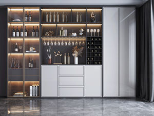 JINGSHUN Villa Bespoke Furniture Luxury <strong>Wine</strong> Cabinet <strong>Display</strong> <strong>Cases</strong> Waterproof Custom Storage Furniture Free Design Factory - Product Image 5