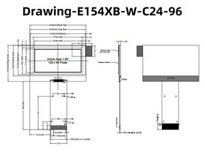 1.54 Inch PMOLED Display White/Blue/Yellow CH1116 128*64 8-bit 68XX/80XX Parallel, <strong>3</strong>/4-wire SPI, I2C Plug -in 30P - Product Image 3