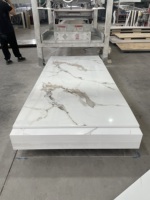 Panneau mural en PVC UV effet marbre, géométrique moderne, imperméable, ignifuge, insonorisant, anti-rayures, écologique pour salon