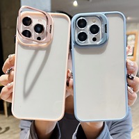 Nouveauté 2024 Coque de téléphone transparente antichoc en TPU+PC avec support magnétique pour recharge sans fil de haute qualité pour 16