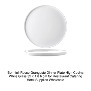 Assiette plate Grangusto Ø 32 cm H 1,8 cm Haute Cuisine Verre blanc Bormioli Rocco - Product Image 2