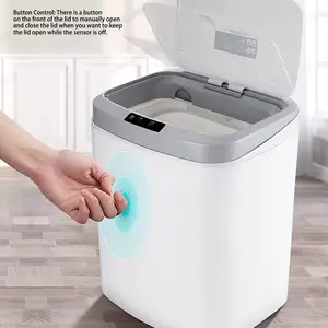 Pattumiera con sensore automatico 16L riciclatore cestino da cucina rettangolare Smart Bin