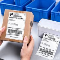 Etiquetas de Productos Personalizadas de Fábrica, Color Directo, Térmicas, Impermeables, de Alta Calidad, Rollo de Etiquetas Térmicas con Código de Barras en Blanco para Supermercado