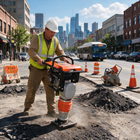 Compacteur à moteur thermique pour la construction routière, le remblaiement des fosses de drainage et des tuyaux