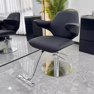 Chaise de coiffeur K, fiable, rotative, avec accoudoirs électriques réglables, en métal, style luxe léger, pour salon de coiffure - Product Image 1