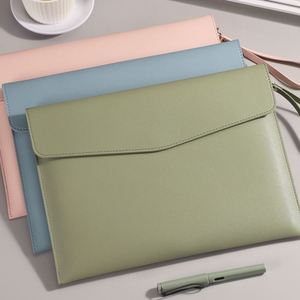 Large Capacity <b>File</b> Folder <b>Organizer</b> PU Leather Document Holder <b>File</b> Pocket Envelope Portfolio Bag with Hand Strap - Product Image 1