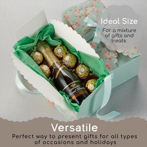 A floral <b>gift</b> <b>box</b> with a lid and ribbon, suitable for <b>small</b> <b>gifts</b> and customizable according to needs - Product Image 6