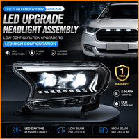 Pour Ford Everest Ranger 2016-2020, mise à niveau Facelift, style Q8, phares avant à LED matriciels, lentille de projecteur Bi-LED, ensemble de phares à LED