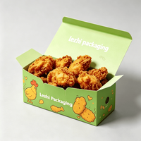 Boîte d'emballage personnalisée pour poulet frit, carton alimentaire à emporter, hot-dog coréen à emporter, burger français, boîte en papier pour poulet frit, restauration rapide