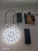Ventilateur de plafond LED avec télécommande et chaîne de commande, 20W, 120V, 118mm, 5 couleurs changeantes, dimmable, homologué ETL FCC
