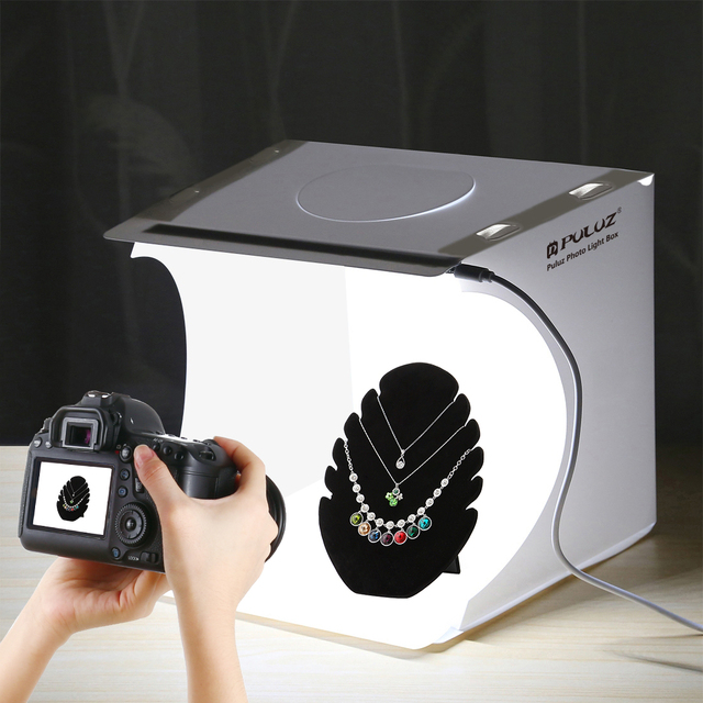 Puluz Mini Boite Pliable Photo Foldable Mini Portable 20cm Folding 550LM LED Lighting Studio Shooting Tent Light Box Photography