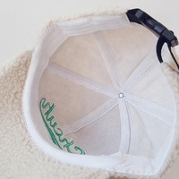 Nueva llegada niños Otoño Invierno suave bereber polar Hip-hop gorras de béisbol al aire libre bordado Logo sombreros cálidos