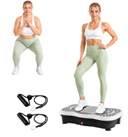 Magnetische Massage-Vibrationsplatte für den Ganzkörper mit Fernbedienung, Fettreduzierende Fitness-Vibrationsplattform für Zuhause