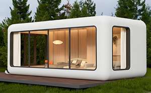 Materiale d'acciaio del <span class=keywords><strong>Bungalow</strong></span> di legno di progettazione tropicale prefabbricato moderno di 80-Sqm con la cupola di grafene per la camera da letto vivente della cucina della scuola - Product Image 3