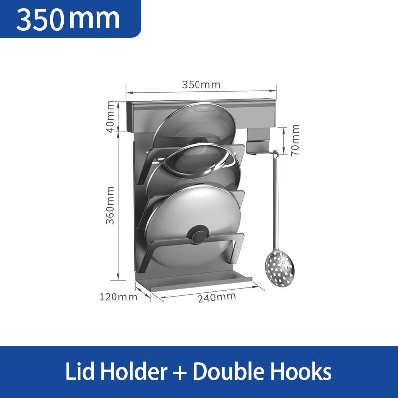 Soporte para tapa de 350 mm + ganchos dobles