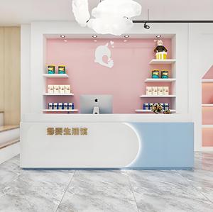 โต๊ะบาร์ไม้เนื้อแข็ง B023 โต๊ะประชาสัมพันธ์ เคาน์เตอร์แคชเชียร์ ดีไซน์ทันสมัย หรูหรา ทนทานต่อการกัดกร่อน สำหรับใช้งานเชิงพาณิชย์ โรงเรียน โรงพยาบาล - Product Image 4