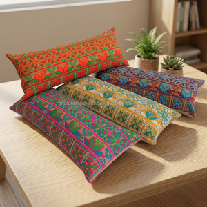 Oreiller décoratif en coton indien brodé pour adultes, taille King Size, pour la thérapie par le massage, pour le salon, pour dormir - Product Image 3