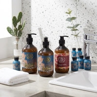 Shampoo d'hôtel, lotion pour éclaircir la peau, gel douche parfumé pour femmes, fournitures d'hôtellerie 5 étoiles, OEM personnalisé