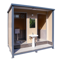 Toilettes portables, sanitaires mobiles avec salle de douche intégrée, unité sanitaire pour chantier, campement, transport facile, durable