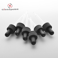 Capuchon compte-gouttes de haute qualité 22-400 avec bulbe en caoutchouc et pipette en verre/plastique