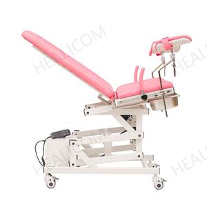 Dossier réglable 75 ° Accoudoirs à grand arc Conception facile à nettoyer <span class=keywords><strong>Table</strong></span> d'examen pelvien pour les procédures obstétricales et gynécologiques - Product Image 2