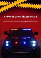 Voiture électrique tout-terrain 4x4 télécommandée pour enfants de 6 à 12 ans, 135 cm, modèle Véhicule blindé de police, pour parcs d'attractions