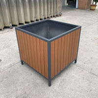 Boîtes à fleurs personnalisées, grandes boîtes à fleurs en bois anti-corrosion pour l'extérieur, pot de fleurs, boîte à fleurs en bois carbonisé