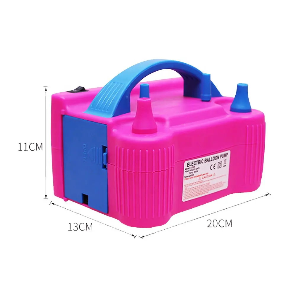 Portabel Biru Pink Elektronik Balooon Tick 700W 17Cm Air Listrik Pompa Balon