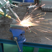 Soudeuse laser à fibre portative 5 en 1, machine à souder à double fil oscillant pour acier inoxydable, machines de fonderie métallique, 2000W 220V