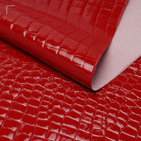 Offre Spéciale 1.2MM brillant Crocodile en relief PVC tissu rouleaux synthétique artificiel Faux cuir pour sacs sac à main