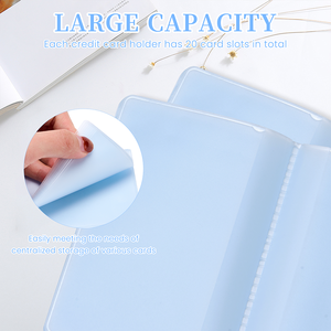 Porte-cartes <span class=keywords><strong>de</strong></span> crédit minimaliste en PVC grand format, protège-cartes premium avec 20 emplacements, accès facile, porte-cartes <span class=keywords><strong>de</strong></span> visite - Product Image 4